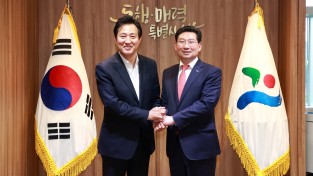 이상일 용인특례시장, 오세훈 서울시장과 3호선 연장 문제 논의