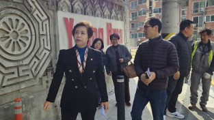 용인특례시의회 황미상 의원, ‘빙판길 사고 예방’ 고림동 보행로 점검