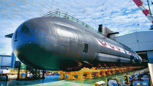 3000톤급 잠수함 3번함 ‘신채호함’ 진수…SLBM 탑재